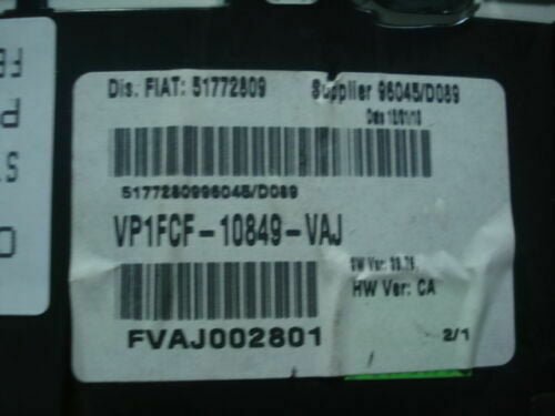 Cuadro de instrumentos Fiat Stilo 51772809 VP1FCF10849VAJ VP1FCF-10849-VAJ