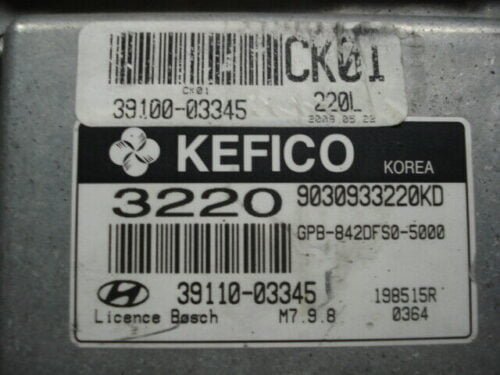 Centralita del motor Hyundai i20 3910003345 39100-03345 3911003345 39110-03345