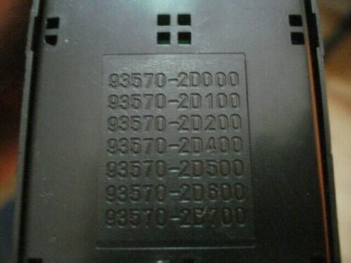 Botonera elevalunas Hyundai Kia 935702D000 935702D200 935702D400 935702D500