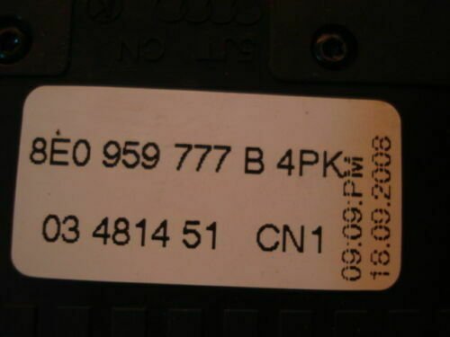 Ajuste de los asientos Audi VW 8E0959777B 8EO959777B 03481451