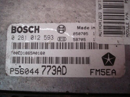 Centralita del motor JEEP CHEROKEE P56044773AD 0281012593 1039S11840