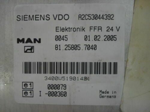 Unidad de control electrónica FFR MAN 81258057040 81.25805.7040 A2C53044392