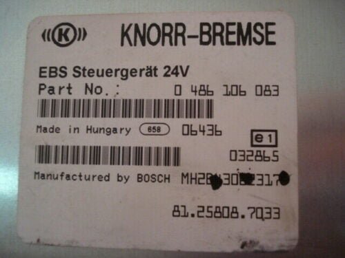 EBS Centralita KNORR-BREMSE MAN 81258087033 0486106083