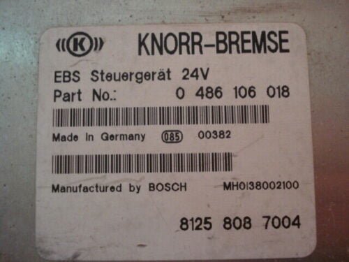 EBS Centralita KNORR-BREMSE MAN 0486106018 81258087004