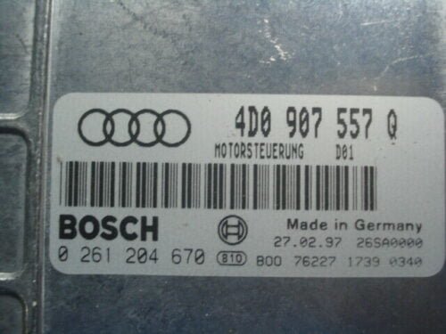 _57 Centralita del motor AUDI A8 4D2 4D8 3.7 0261204670 4D0907557Q