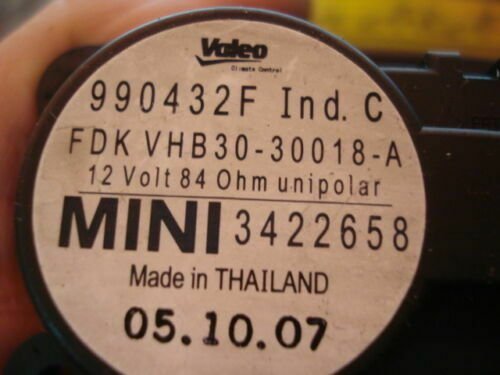 Calefacción actuador / Stellmotor Heizung / Mini Cooper 3422658 990432F