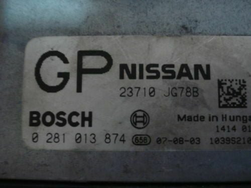 Centralita del motor NISSAN 0281013874 23710JG78B 0 281 013 874 23710 JG78B