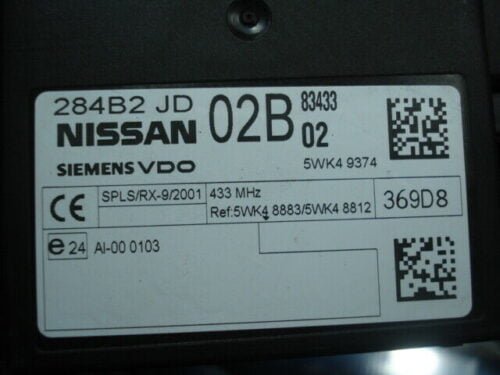 Módulo de control de la carrocería Nissan X-Trail Qashqai 5WK49374 284B2JD02B