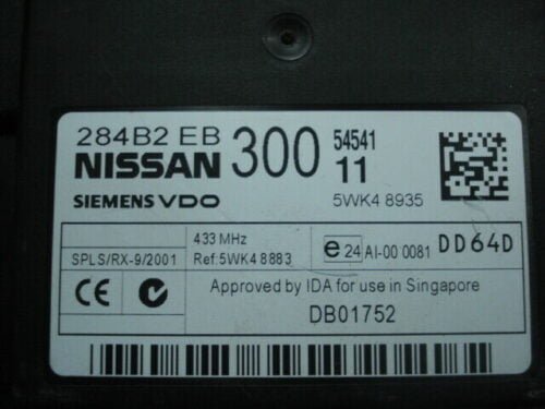 Módulo de control de la carrocería Nissan Navara 284B2EB300 5WK48935 5WK48883
