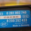 Sensor presión de aire Nissan X-TRAIL Renault 8200292433 BOSCH 0281002740