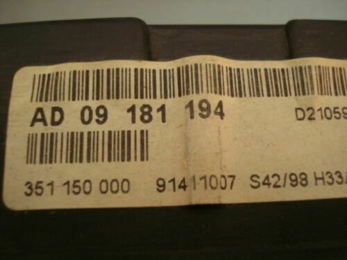 Cuadro de instrumentos Kombiinstrument Tacho Opel Astra G 09181194 AD 09 181 194