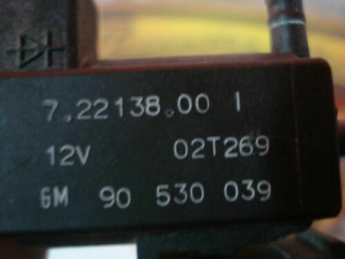 Válvula de vacío Opel Astra Zafira CORSA GM 90530039 7 22138 00 72213800