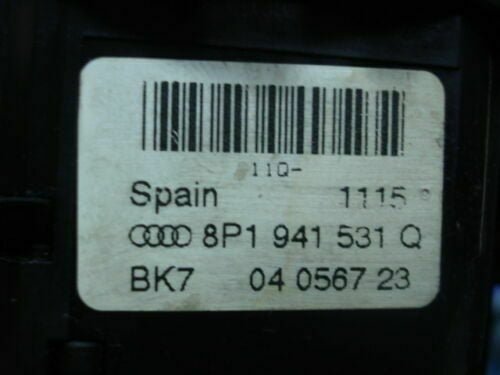 Conmutador de luces Audi A3 8P 2004-2007 8P1 941 531 Q 8P1941531Q 04056723