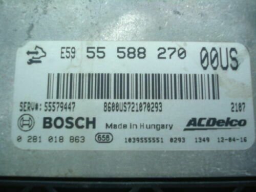 Centralita del motor Opel Corsa D BOSCH 0281018863 E59 55588270 00US 55579447