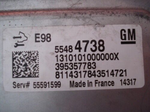 Centralita del motor Opel ASTRA 55484738 E98 55591599 395357783 8114317843514721