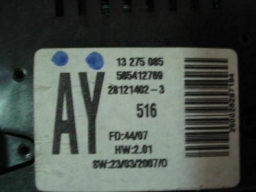 Pantalla del salpicadero  Opel 13275085 13 275 085 13275085 AY 565412769
