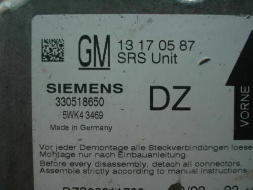 _57 Airbag Centralita OPEL VECTRA C 13170587DZ 13170587 330518650 5WK43469