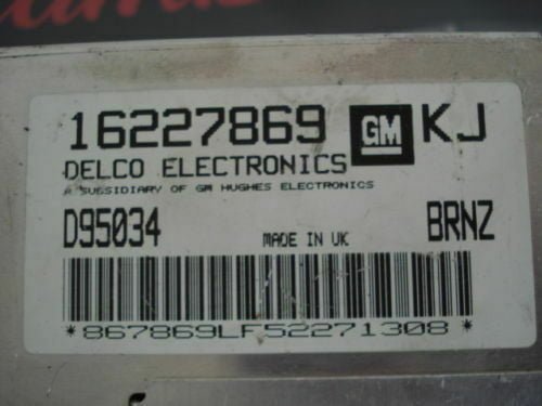 Centralita del motor Opel Astra F BRNZ 16227869 KJ 16227869KJ D95034