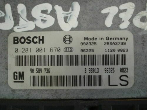 Centralita del motor Opel Astra G LS GM 90589736LS 90589736 0281001670