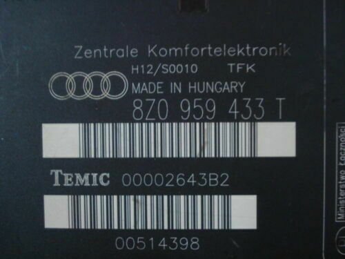 Controlador Confort Audi A2 8Z 8Z0959433T 8ZO959433T TEMIC 00002643B2