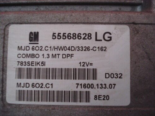 Centralita del motor Opel Combo MJD6O2C1 7160013307  55568628LG 55568628 LG