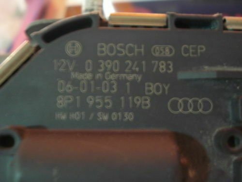 _57 Motor del limpiaparabrisas Audi A3 8P1955023J 3397020841 0390241783 8P1955119B