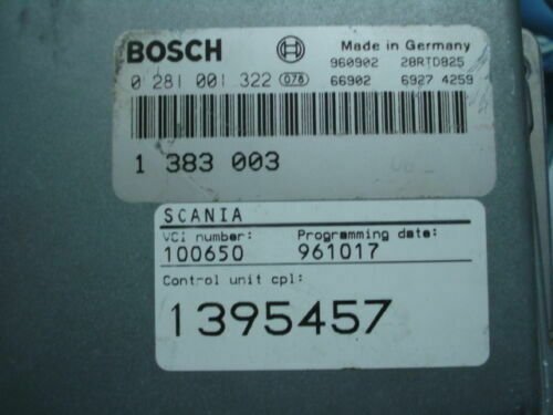 Centralita del motor / Scania 1383003 BOSCH 0 281 001 322 0281001322 1395457