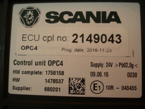 Centralita SCANIA 1758158 1478537 2149043