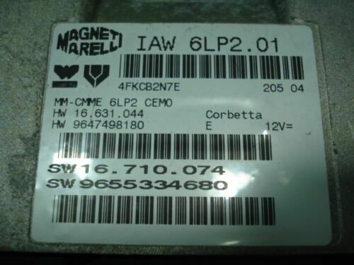 Centralita del motor PEUGEOT 307 9655334680 9647498180 IAW6LP2.01 SW 16710074
