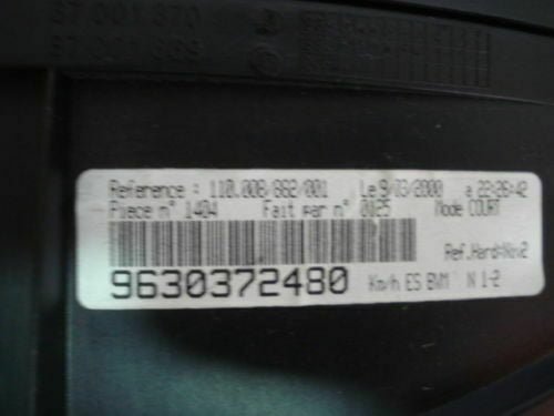 Cuadro de instrumentos Peugeot 9630372480 110.008/882/001 110008882001 LE