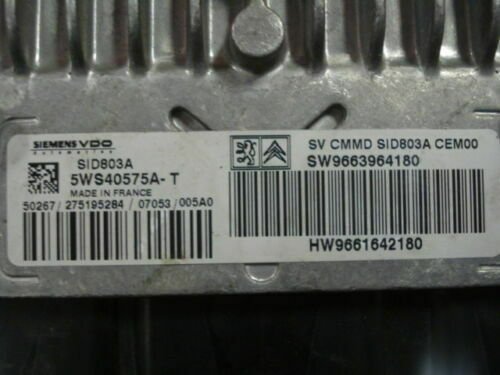 Centralita del motor Peugeot 607 SID803A 5WS40575A-T 5WS40575AT 9663964180