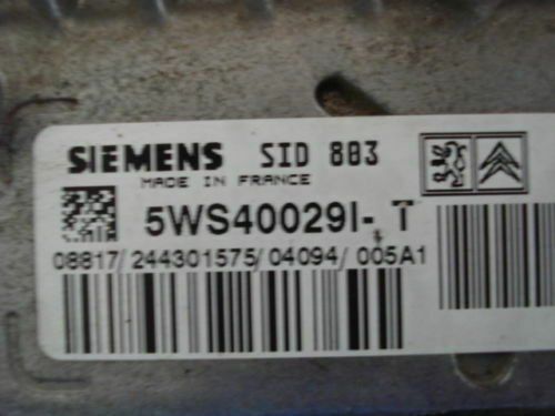 Centralita del motor Peugeot 9655474580 9655041480 SID 803 SV CMM 5WS40029IT