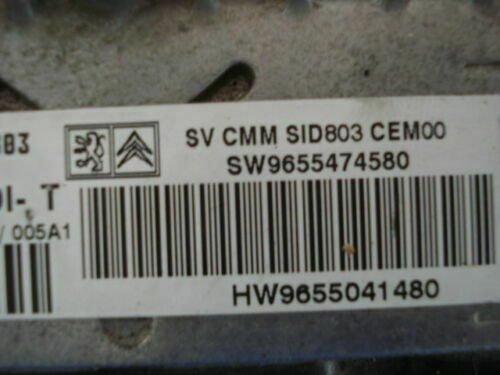 Centralita del motor Peugeot 9655474580 9655041480 SID 803 SV CMM 5WS40029IT
