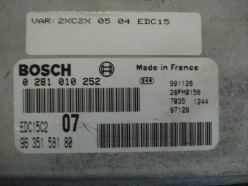 Centralita del motor Peugeot 406 9635158180 BOSCH 0281010252