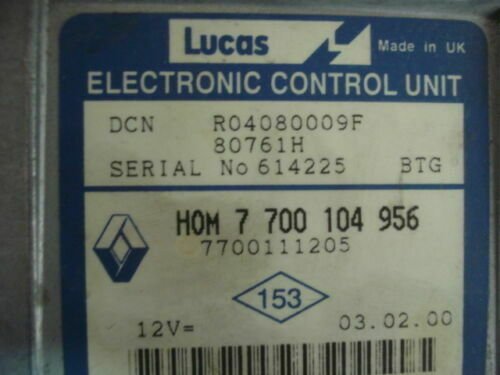 Centralita del motor Renault HOM7700104956 7700111205 R04080009F