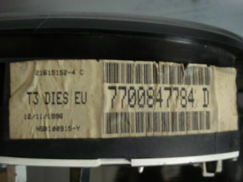 Cuadro de instrumentos / Renault Megane 7700847784D 7700847784 D