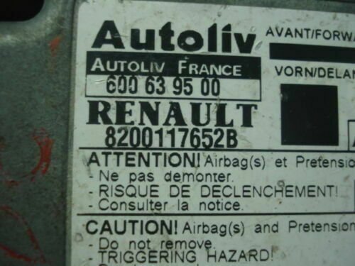 Airbag Centralita Renault Scenic (AM) 8200117652B AUTOLIV 600639500 600 63 95 00