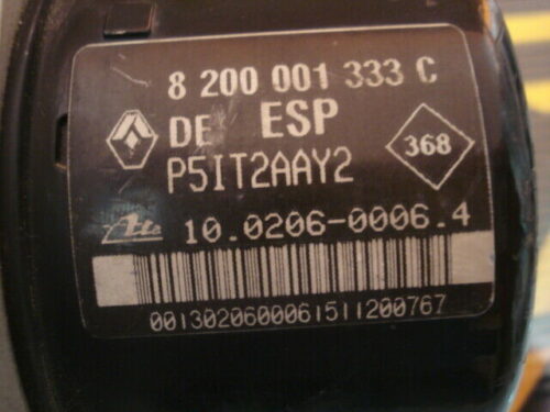 ABS Renault Laguna 10096014073 00000886D4 10020600064 8200001333C 8200 001 333 C