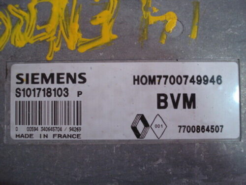 Centralita del motor Renault S101718103P BVM HOM7700749946 7700749946 7700864507