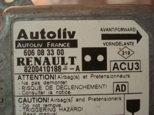 Airbag Centralita RENAULT KANGOO 8200410188--A 8200410188A 606083300 ACU3 AD