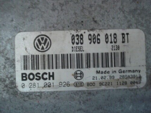 Centralita del motor SEAT TOLEDO  038906018BT 0281001926   038 906 018 BT