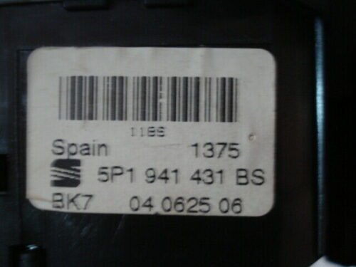Conmutador de luces  Seat Altea 5P 5P1941431BS 5P1 941 431 BS BK7 04062506