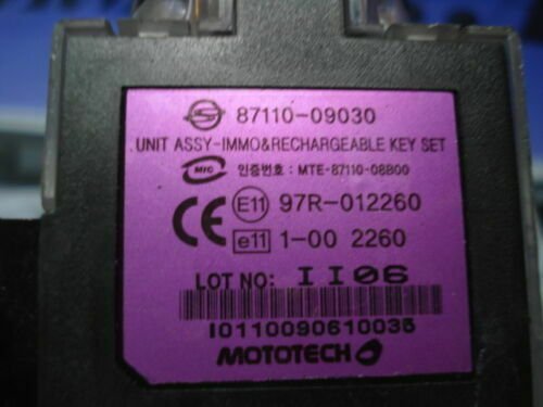 Unidad de control del inmovilizador / SsangYong 87110-09030 8711009030