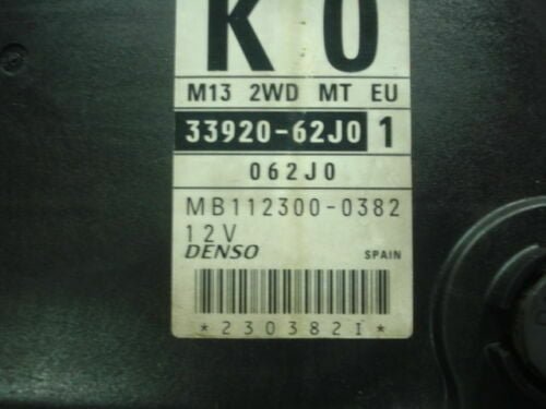 Centralita del motor Suzuki 3392062J01 33920-62J01 MB112300-0382 MB1123000382