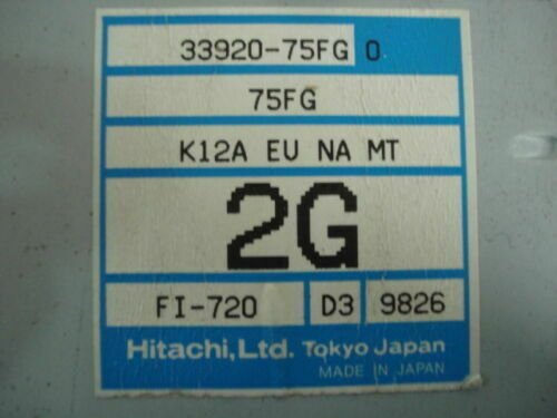 Centralita del motor Suzuki Wagon-R 3392075FG 33920-75FG 3392075FG0 33920-75FG0