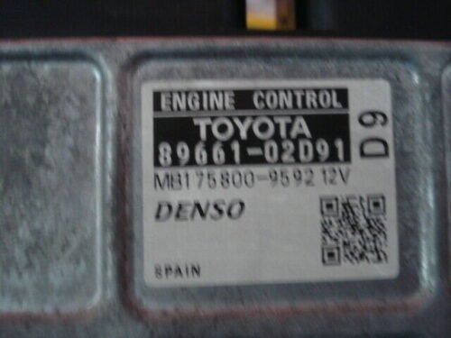 Centralita del motor  Toyota Auris D9 8966102D91 89661-02D91 MB1758009592