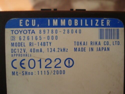 unidad inmovilizador Toyota Previa  8978028040 89780-28040 626165-000