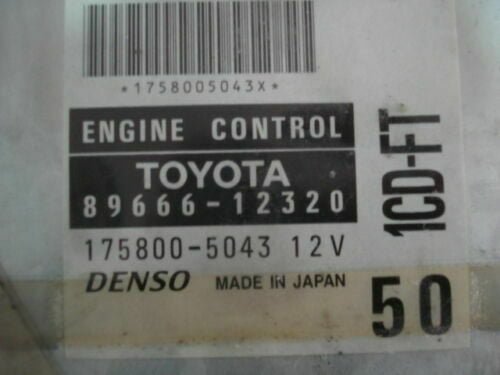 Centralita del motor / TOYOTA COROLLA 8966612320 89666-12320 175800-5043