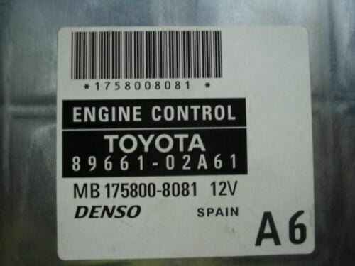 Centralita del motor Toyota Corolla 8966102A61 89661 02A61 MB 175800-8081
