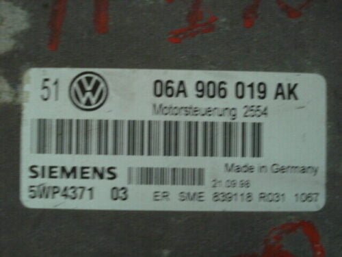 Centralita del motor VW 06A906019AK 06A 906 019 AK 5WP437103  5WP4371 03